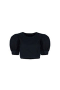 Continuum Puff-Sleeve Crop Top - Anasua 