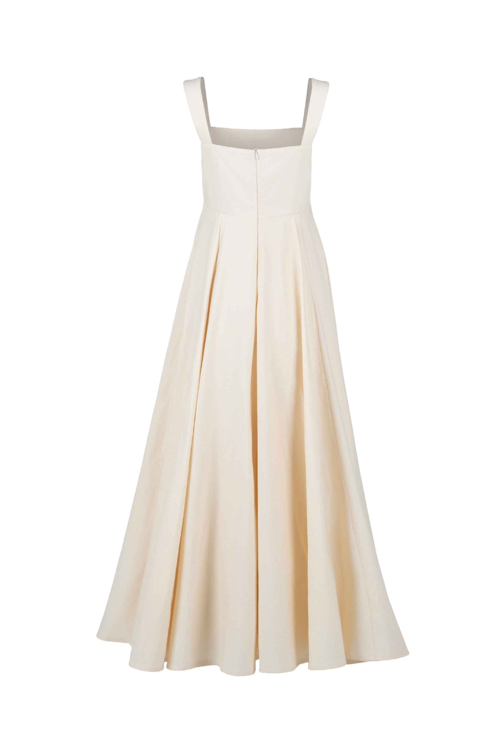 Continuum Structured Square-Neck Midi Dress - Anasua 