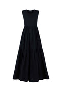 Continuum Poplin Tiered Midi Dress - Anasua 