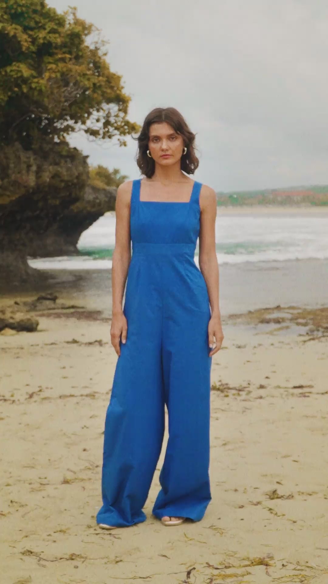 Continuum Open-Back Column Jumpsuit