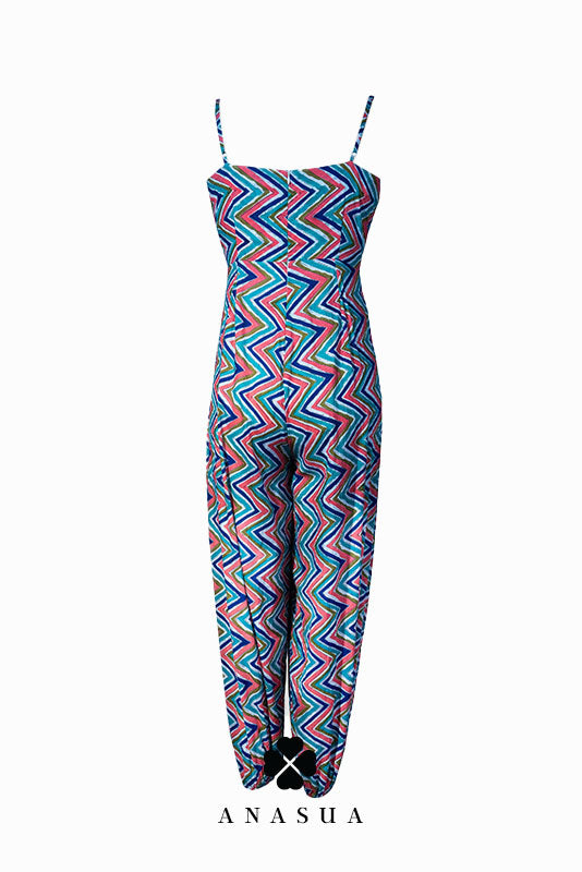 Chevron Spaghetti Strap Jumpsuit | Anasua